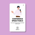 seminar conference speak public vector Royalty Free Stock Photo