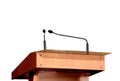 Seminar podium over white Royalty Free Stock Photo