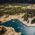 seminary's 3d printed model of the canadian national park in mid - day