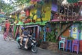 Colorful building on Seminyak Bali Indonesia