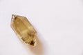 Semiprecious citrine crystal on an isolated background close-up
