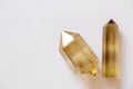 Semiprecious citrine crystal on an isolated background close-up