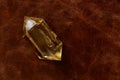 Semiprecious citrine crystal on an isolated background close-up