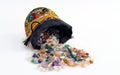 Semiprecious gems out of a sacket Royalty Free Stock Photo