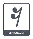 semiquaver icon in trendy design style. semiquaver icon isolated on white background. semiquaver vector icon simple and modern Royalty Free Stock Photo