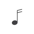 Semiquaver music note vector icon