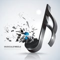 semiquaver music symbol. Vector illustration decorative design Royalty Free Stock Photo