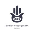 semitic neopaganism icon. isolated semitic neopaganism icon vector illustration from religion collection. editable sing symbol can