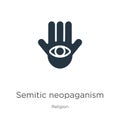 Semitic neopaganism icon vector. Trendy flat semitic neopaganism icon from religion collection isolated on white background.