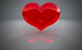 Semitransparent heart shape with reflection