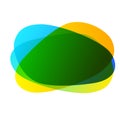SemiTransparent Multicolored Irregularly Shaped Ellipses Ovals Overlapping Isolated. Creative Background Idea for