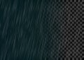 Semitransparent vector rain effect isolated. Royalty Free Stock Photo