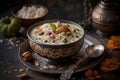 Semiya payasam or shewai or sewai Khir or seviyan Kheer is a Indian sweet made with vermicelli, milk, ghee, sugar or jaggery, Royalty Free Stock Photo