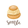 Semla Samlor is a typical bun from Scandinavia and the Baltic countries.