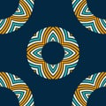 Semless vector pattern with symmetrical round ornaments
