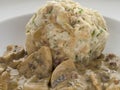 SemmelknÃÂ¶del with mushrooms Royalty Free Stock Photo