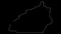 Semnan Iran province map outline animation