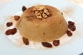 Semolina halva sweet desert on plate