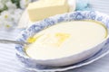 Semolina porridge with fresh butter and milk Royalty Free Stock Photo