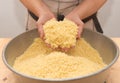 Semolina preparation for couscous