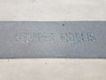 Semper fidelis sign on cement