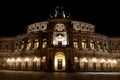 Semper Opera House Semperoper by Night, Dresden, Saxony, Germany Royalty Free Stock Photo