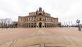 Semperoper building, the state opera house in the old town of Dresden, Germany Royalty Free Stock Photo