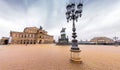 Semperoper building, the state opera house in the old town of Dresden, Germany Royalty Free Stock Photo