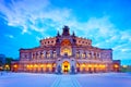 Famous Semperoper Dresden at twilight, Germany