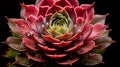 stunning Sempervivum plant in full blossom