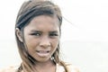 Portrait of Bajau tribal girl in Semporna sea, Sabah Semporna, Malaysia