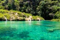 Semuc champey natural pool and .its turquoise waters Royalty Free Stock Photo