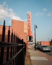 Senate Theater sign, in Detroit, Michigan