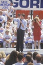 Senator Al Gore on the Clinton/Gore 1992 Buscapade campaign tour in Toledo, Ohio Royalty Free Stock Photo