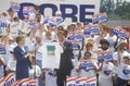 Senator Al Gore on the Clinton/Gore 1992 Buscapade campaign tour in Toledo, Ohio Royalty Free Stock Photo