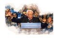 Senator Bernie Sanders campaigns for the Democratic nomination.