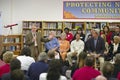 Senator Harry Reid speaking at the Ralph Cadwallader Middle School, Las Vegas, NV
