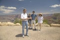 Senator John Kerry, with family, speaking at rim of Bright Angel Lookout, Grand Canyon, AZ Royalty Free Stock Photo