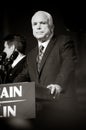 Senator John McCain Vertical B&W Royalty Free Stock Photo