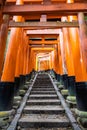 The Senbon Torii, Thousands Torii Gate, at Fushimi Inari Taisha Shinto shrine