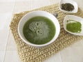 Sencha green tea with matcha Royalty Free Stock Photo