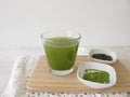 Sencha green tea with matcha Royalty Free Stock Photo