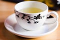 Sencha tea in a white cup Royalty Free Stock Photo