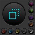 Send element to back dark push buttons with color icons