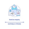 Send an enquiry concept icon