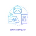 Send an enquiry concept icon