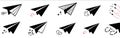 Send icon set Paper plane origami icon vector illustrations flight symbols digital art fun graphics educational resources creative Royalty Free Stock Photo