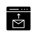 Send  vector glyph flat icon Royalty Free Stock Photo
