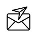 Send vector thin line icon Royalty Free Stock Photo