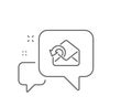 Send Mail download line icon. Sent Messages correspondence sign. Vector Royalty Free Stock Photo